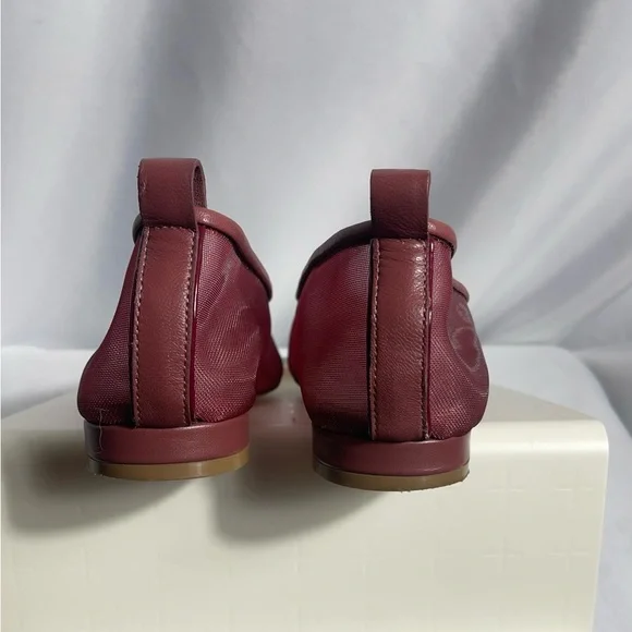Delman Women's Burgundy Flats - Picture 3 of 5